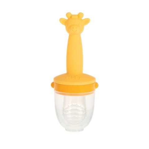  Nuby Túi nhai ăn dặm bằng silicone cho bé có tay cầm hình thú dễ thương 