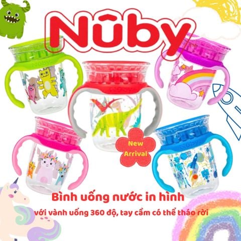  Nuby Cốc tập uống 360 độ bằng nhựa Tritan cho bé dung tích 240ml 10735 