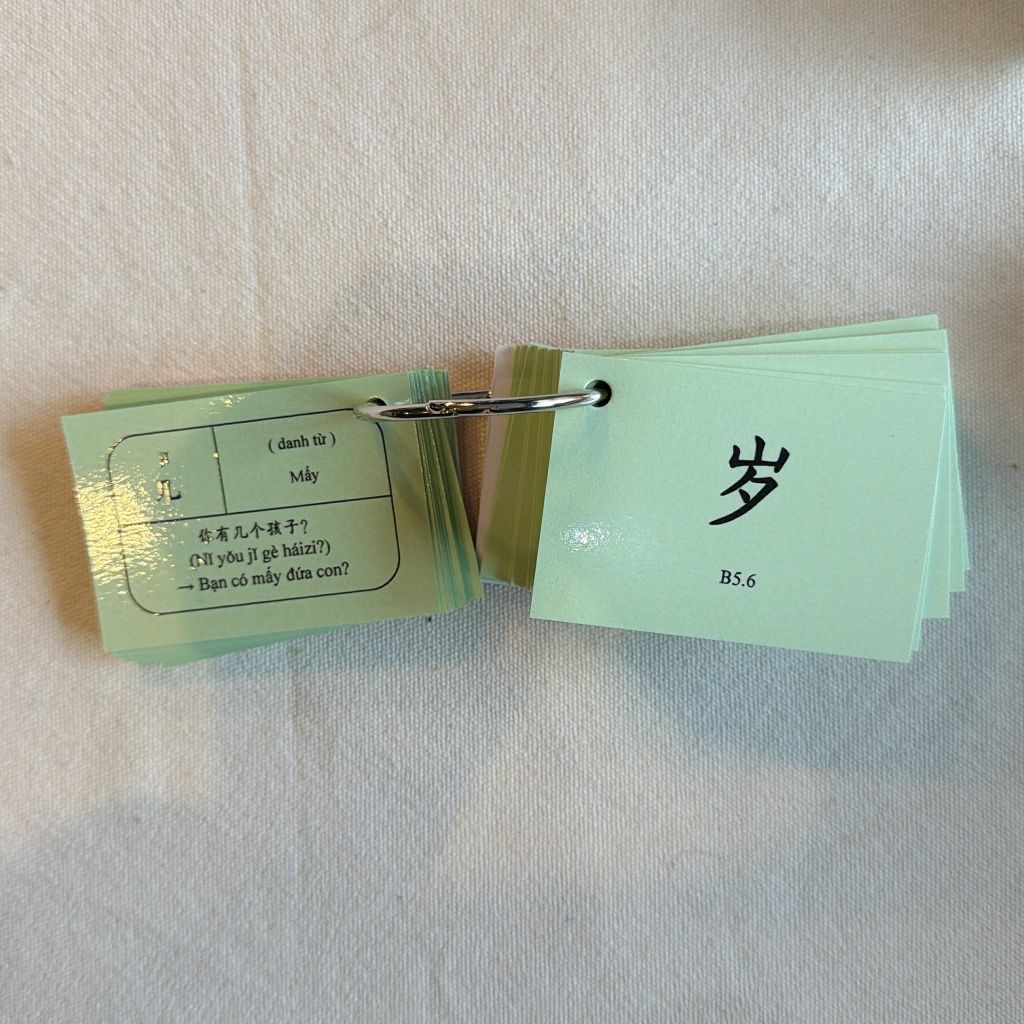 Combo Flashcard Từ Vựng Tiếng Trung HSK 1 + HSK 2 + HSK 3 - Giáo Trình Chuẩn (600 từ)