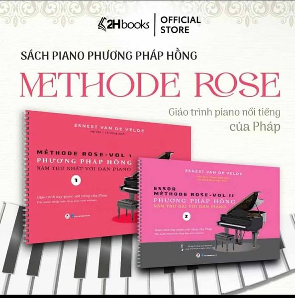 Sách Piano Methode Rose Phương Pháp Hồng -Giáo trình piano nổi tiếng của Pháp