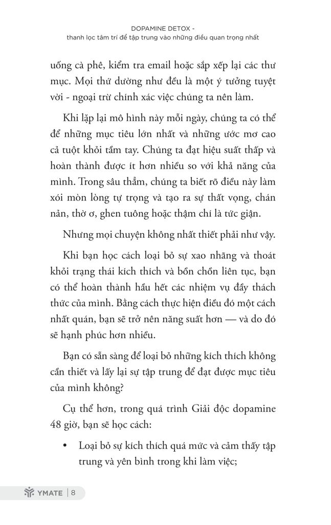 Dopamine Detox - Thanh Lọc Tâm Trí Để Tập Trung Vào Những Điều Quan Trọng Nhất