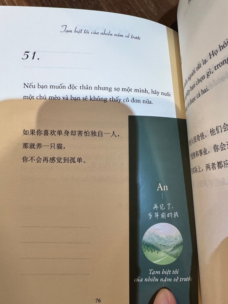 Tạm Biệt Tôi Của Nhiều Năm Về Trước ( Song ngữ Việt - Trung )