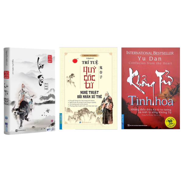 Combo sách: Lão Tử Đạo Đức kinh + Trí Tuệ Quỷ Cốc Tử - Nghệ Thuật Đối Nhân Xử Thế + Khổng Tử Tinh Hoa