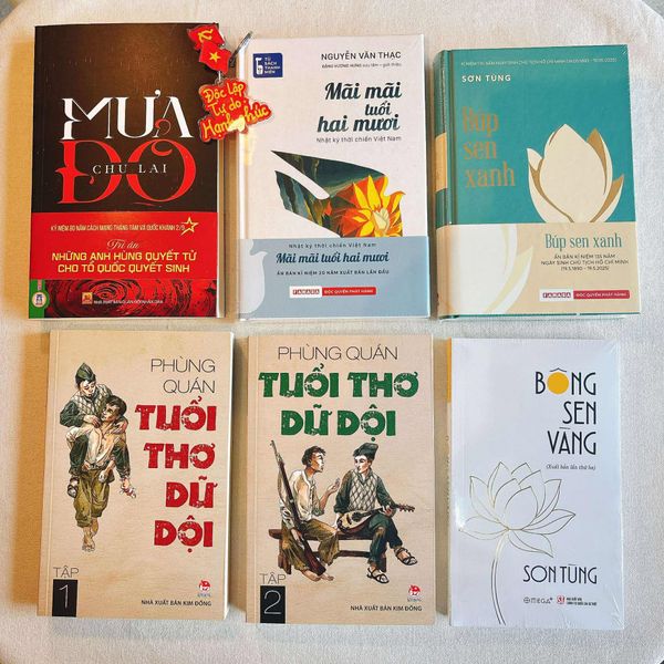 Combo sách ( Mưa Đỏ + Mãi Mãi Tuổi Hai Mươi + Búp Sen Xanh +Tuổi Thơ Dữ Dội + Bông Sen Vàng )