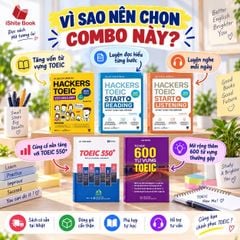 Combo sách: Hacker Toeic (Bộ 3 Tập) + Tự Học 600 Từ Vựng Toeic + Toeic 550