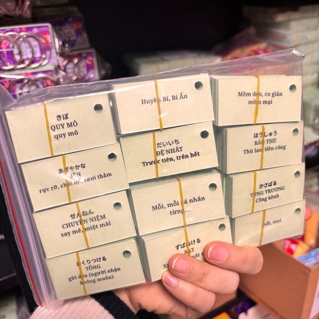 Thẻ Flashcard Từ Vựng Mimikara Oboeru N1(ép plastic) (12 xâu)