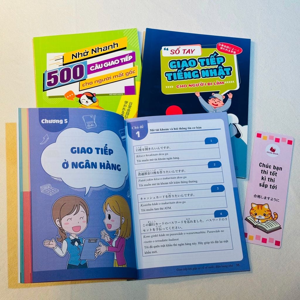 Nhớ Nhanh 500 Câu Giao Tiếp Cho Người Mất Gốc + “Xóa Mù” Giao Tiếp Tiếng Nhật Trong Đời Sống + Sổ Tay Giao Tiếp Tiếng Nhật Cho Người Đi Làm