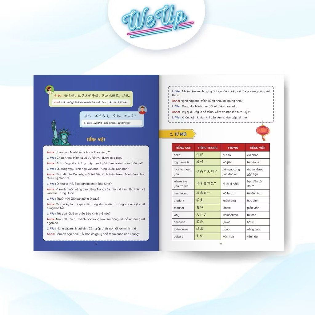 1000 từ vựng + 500 câu giao tiếp song ngữ Anh - Trung