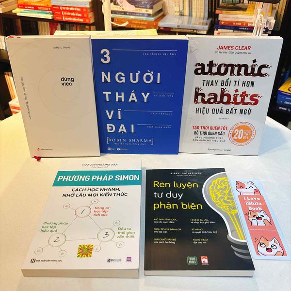 Combo: Đúng Việc + 3 Người Thầy Vĩ Đại + Thay Đổi Tí Hon Hiệu Quả Bất Ngờ + Phương Pháp Simon + Rèn Luyện Tư Duy Phản Biện