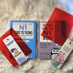 Combo sổ tay tango 3000 từ vựng N1 và 800 hán tự N1 (Tặng kèm File nghe + Tấm thẻ đỏ)