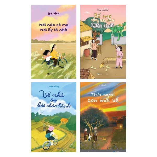 Combo sách: Nơi Nào Có Mẹ Nơi Ấy Là Nhà + Bố Mẹ Cũng Cần Được Chữa Lành + Về Nhà Ăn Bát Cháo Hành + Thưa Ngoại Con Mới Về