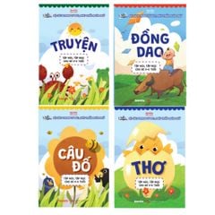 Sách - Combo 4 Quyển Thơ, Truyện, Đồng Dao, Câu Đố, Tập Nói Tập Đọc Cho Bé 0-6 Tuổi