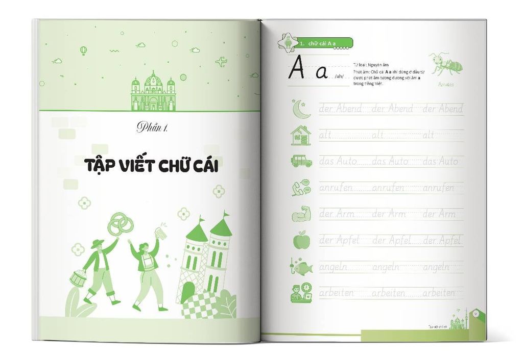 Tập Viết Tiếng Đức Dành Cho Người Mới Bắt Đầu