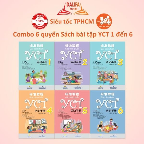 Combo 6 quyển sách bài tập của Giáo trình chuẩn YCT Tập 1-2-3-4-5-6