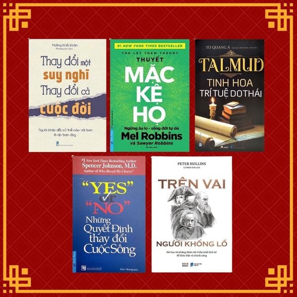 Combo sách: Thay Đổi Một Suy Nghĩ Thay Đổi Cả Cuộc Đời + Thuyết Mặc Kệ Họ + Talmud - Tinh Hoa Trí Tuệ Do Thái + Những Quyết Định Thay Đổi Cuộc Sống + Trên Vai Người Khổng Lồ