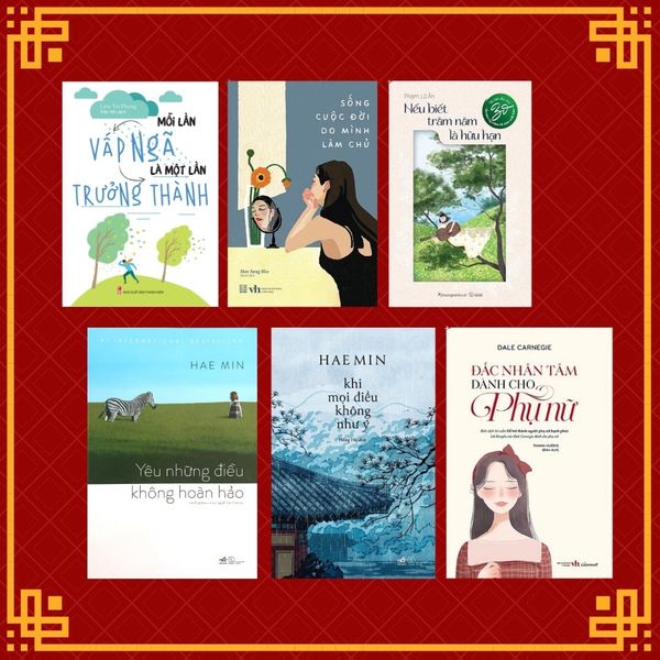 Combo sách: Mỗi Lần Vấp Ngã Là Một Lần Trưởng Thành + Sống Cuộc Đời Do Mình Làm Chủ + Nếu Biết Trăm Năm Là Hữu Hạn + Yêu Những Điều Không Hoàn Hảo + Khi Mọi Điều Không Như Ý + Đắc Nhân Tâm Dành Cho Phụ Nữ