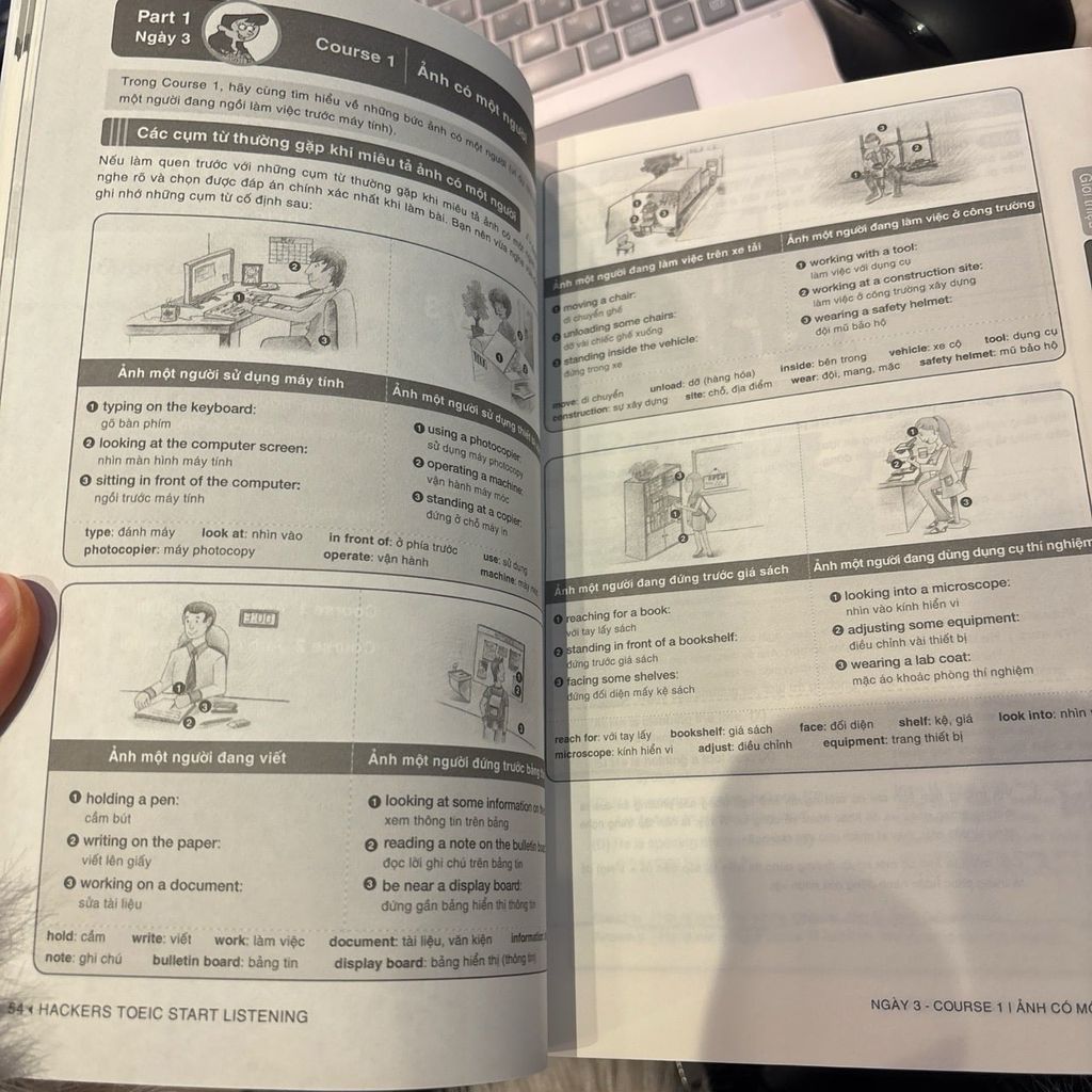 Combo sách: Hacker Toeic (Bộ 3 Tập) + Tự Học 600 Từ Vựng Toeic + Toeic 550