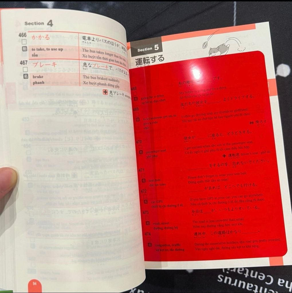 Combo sổ tay tango 2000 từ vựng N3 và 350 hán tự N3 (Tặng kèm File nghe + Tấm thẻ đỏ)