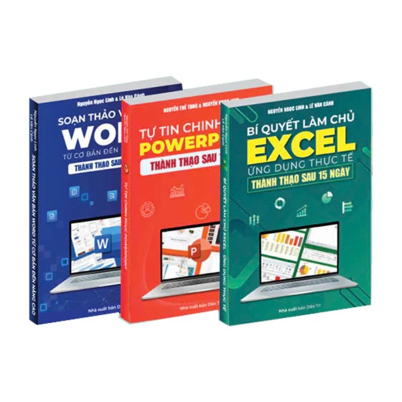 Combo 3 Cuốn Bí Quyết Làm Chủ Excel Ứng Dụng Thực Tế, Soạn Thảo Văn Bản Word Từ Cơ Bản Đến Nâng Cao, Tự Tin Chinh Phục PowerPoint Thành Thạo Sau 15 Ngày