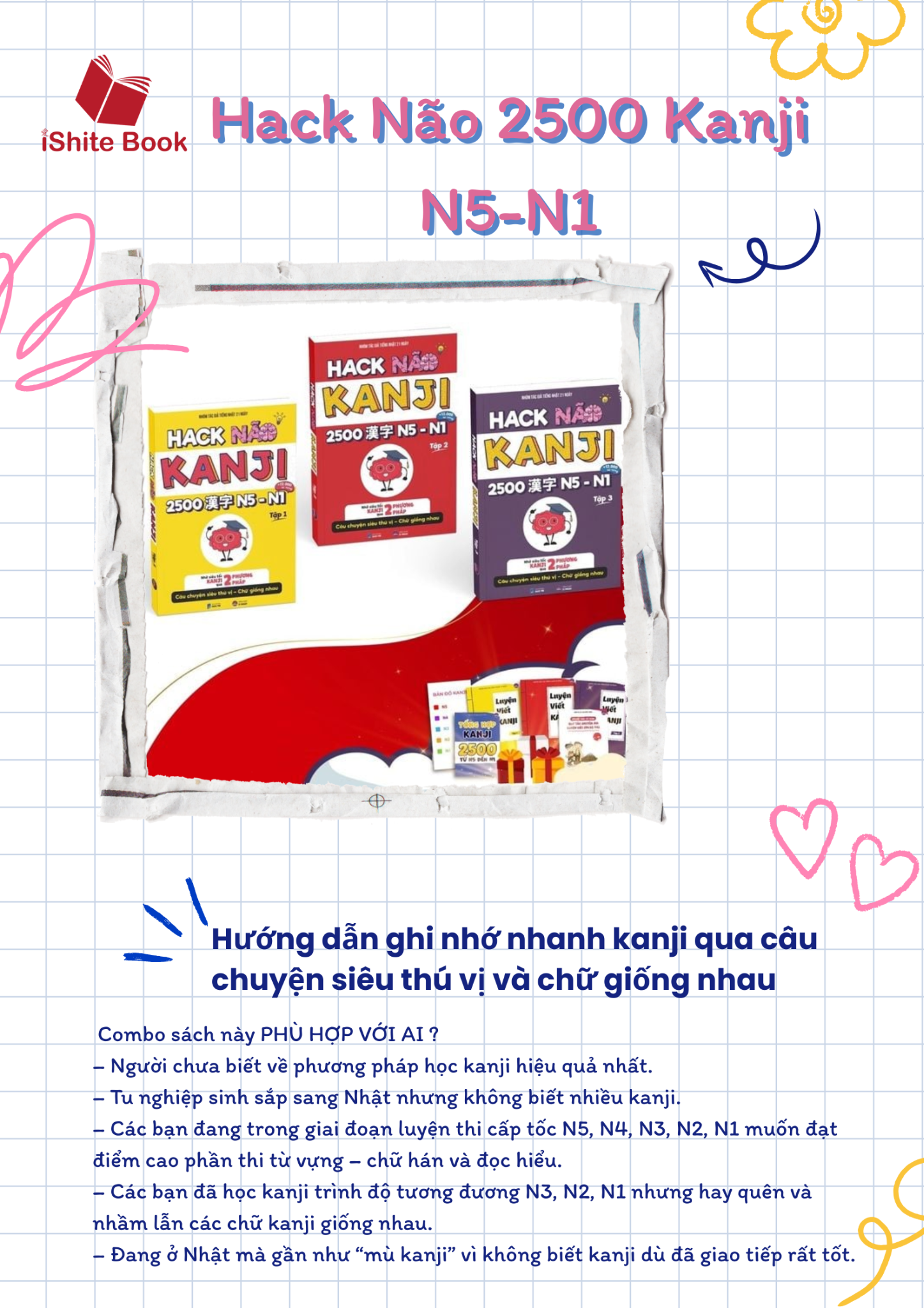 Hack Não 2500 Kanji ( Tập 1 +2 +3 )