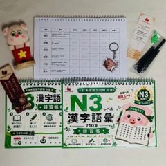 Vở Luyện Viết 710 chữ Kanji Từ Vựng N3 (Tặng kèm bút)