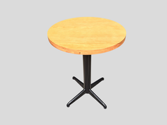 Bàn Coffe Mặt Gỗ Tròn HT02