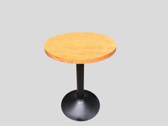 Bàn Coffe Mặt Gỗ Trong  Chân Tròn
