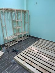 Giường Pallet Chân Cao 10cm, kín 3 mặt chân