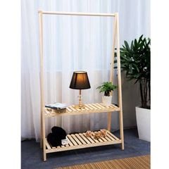 Kệ Treo Quần Áo Chữ A 2 Tầng Gỗ Thông - Đẹp, Bền, Decor Chuẩn Hàn, Lắp Ráp Dễ Dàng