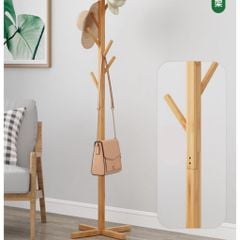 Cây treo Quần Áo MACCA Gỗ Tự Nhiên 100%Lắp Ráp Tiện Lợi ( Hình Thật)