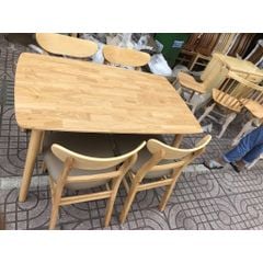 Bàn Ăn Mango Chân Tròn, Bo Cạnh Gỗ Cao Su Tự Nhiên - Hàng Cồng Kềnh Giao Trong Ngày