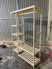 Tủ Treo Quần Áo 2 Gian Gỗ Thông - Đẹp, Bền, Decor Chuẩn Hàn, Lắp Ráp Dễ Dàng