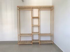 Tủ Treo Quần Áo 3 Gian Gỗ Thông - Đẹp, Bền, Decor Chuẩn Hàn, Lắp Ráp Dễ Dàng
