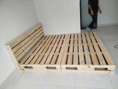 Giường Pallet Chân Cao 20cm , Chân Kín, Không Đầu Giường