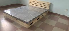 Giường Pallet Chân Cao 20cm , Chân Kín, Không Đầu Giường