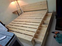 Giường Pallet Hộc Chân Cao 28cm