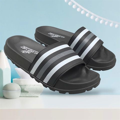  DÉP NHẸ BẢN SỌC NGANG 104 ĐEN XÁM 