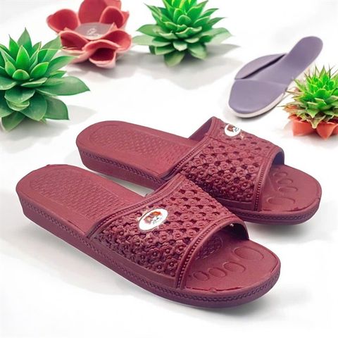  DÉP NHỰA NỮ NỮ TRƠN LỖ 175 - NÂU 