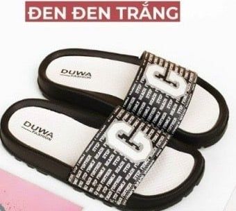 DÉP NHẸ DH209-3 CHỮ G DUWA - NỮ - ĐEN TRẮNG