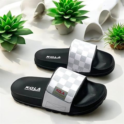  DÉP SIÊU NHẸ KB KK468-23 SỌC CARO 082 - TRẮNG - NỮ 