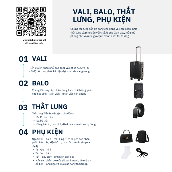  VALI-TÚI XÁCH-PHỤ KIỆN 