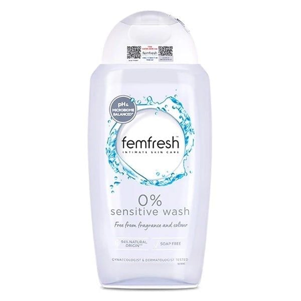 Dung Dịch Vệ Sinh Femfresh *0% Sensitive Intimate* 250ml (Xám - Da Nhạy Cảm)