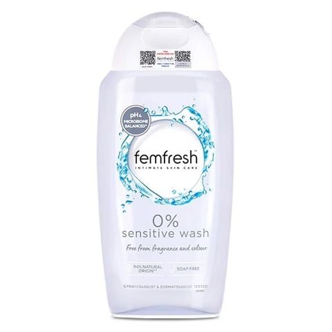 Dung Dịch Vệ Sinh Femfresh *0% Sensitive Intimate* 250ml (Xám - Da Nhạy Cảm)