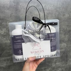 Set Bộ Dầu Gội - Xả Batious 500ml (Kèm Hộp + Bông Tắm)