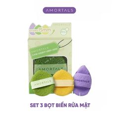 Set 3 Mút Rửa Mặt Bọt Biển Amortals