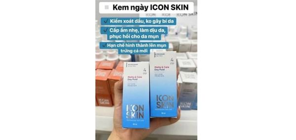 Kem Dưỡng Ban Ngày ICON SKIN Matte & Care Day Fluid