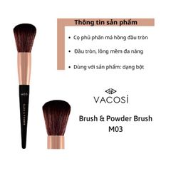 M03 - Cọ Má Hồng & Phủ Đầu Tròn Vacosi Blush & Powder Brush