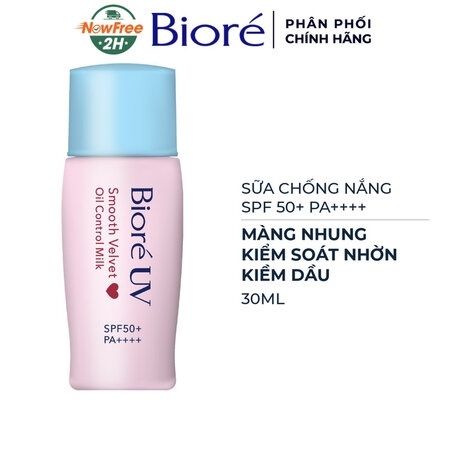 [NK] Sữa Chống Nắng Biore Smooth Velvet UV SPF 50+ PA4+ 30ml