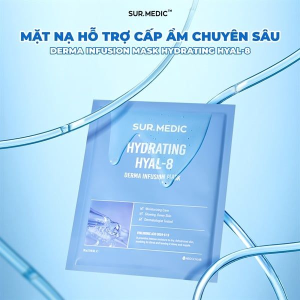 Mặt Nạ Cấp Ẩm Sur.Medic Derma Infusion Mask Hydrating Hyal-8 28g