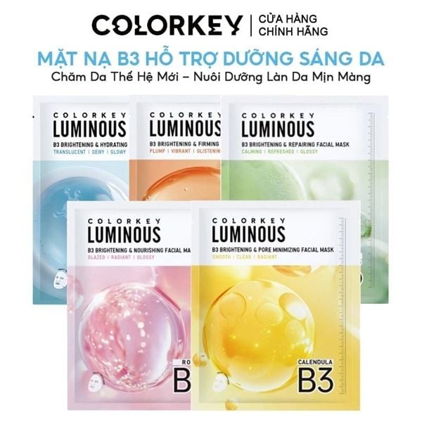 Mặt Nạ Colorkey Luminous B3 Brightening & Repairing Facial Mask